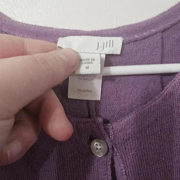 J. Jill purple button down cardigan! - Picture 3 of 7